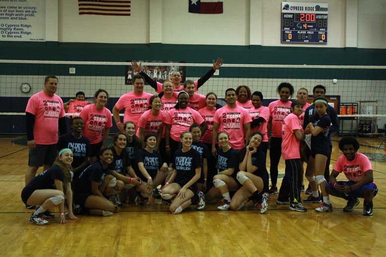 Faculty and students face off in volleyball game