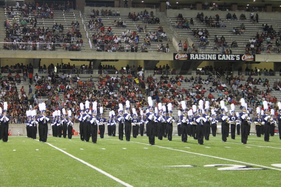 The Cypress Ridge marching band and color guard performing “The Aviary” at the football game against Cy-Fair on Oct. 1, 2015. The band will perform again on Oct. 17 at 1:45 P.M.