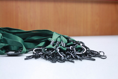 Students will receive a free lanyards in the school colors - green, blue or white.