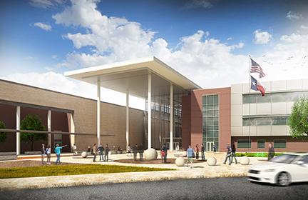 The finished model of what the new Cypress Park high school campus will look like in the fall of August 2016.