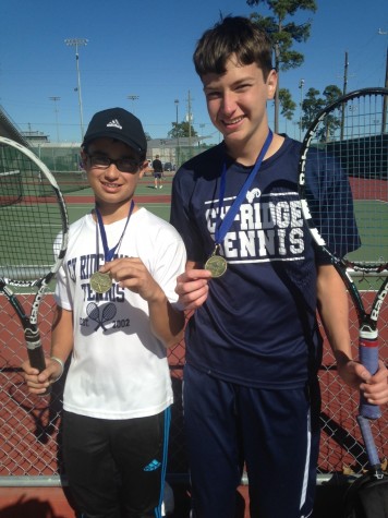 Ryan Criswell and Conner Wallis placed 1st in the boys doubles at Klein tournament.