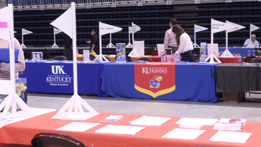 Colleges from Kansas and Kentucky share information on their schools.