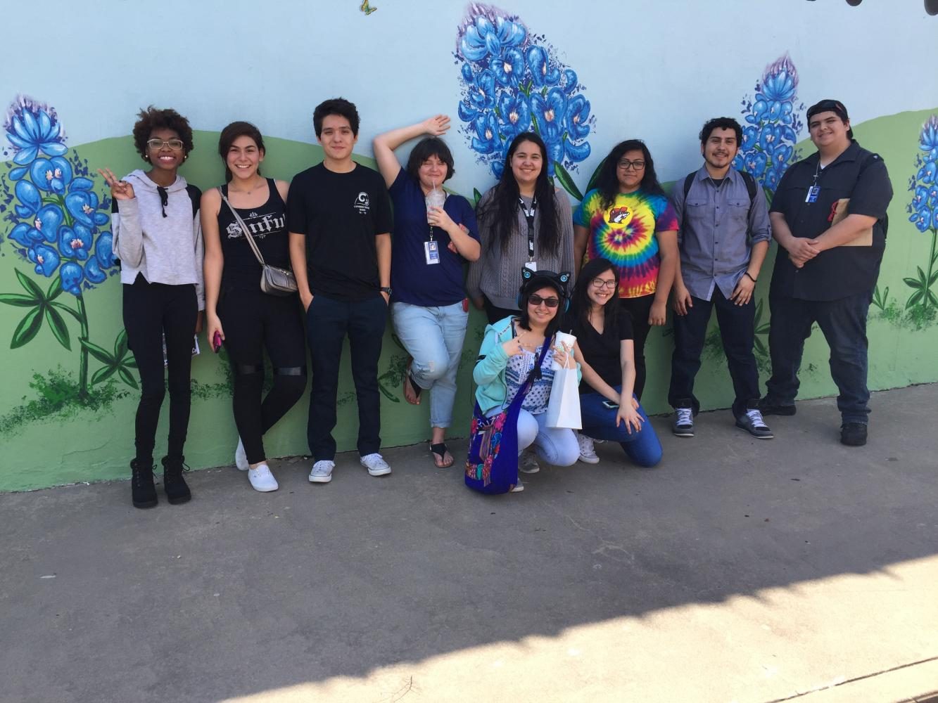 CRHS Press students attend the ILPC state journalism convention in Austin April 22-23. Pictured (standing) are: Jassmen King, Jennifer Rodriguez, Jonathan Estrada, Ashley Rowe, Hailey Procter, Lizeth Gonzalez, Rodrigo Rojas and Luis Duque; and (kneeling) Dominique Escobar and Gabriela Rodriguez.