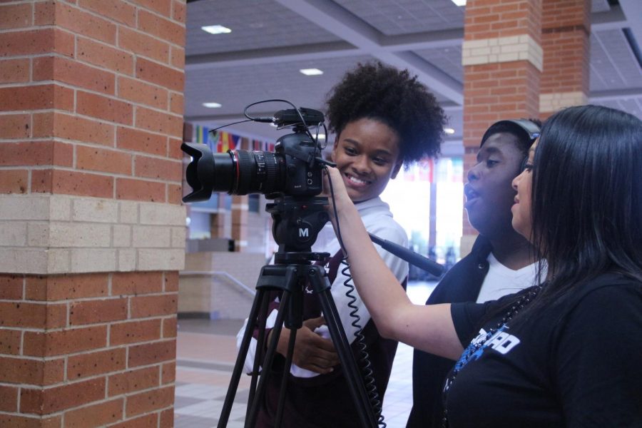 AVP students learn how to work the camera equipment to produce films and broadcasts.