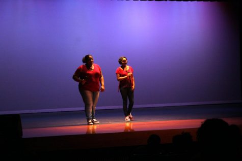  Rams show their talent by performing a variety of acts during the talent show.