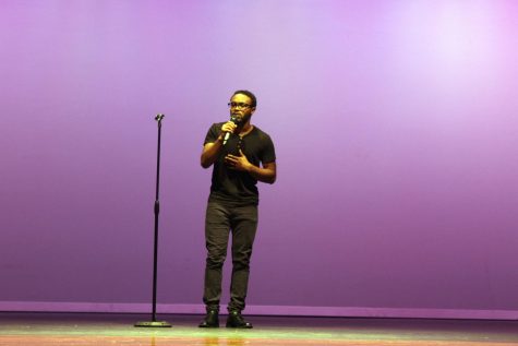  Rams show their talent by performing a variety of acts during the talent show.